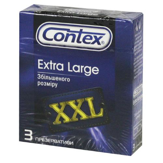 Презервативи латексні з силіконовою змазкой Contex Еxtra large (Контекст Екстра Лардж) №3